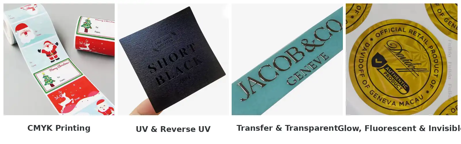Custom label printing and visual effects